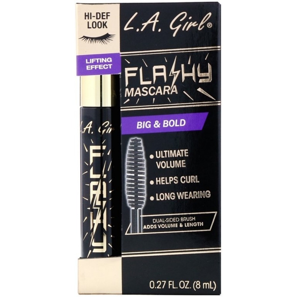 3 x LA GIRL Flashy Mascara, Jet Black